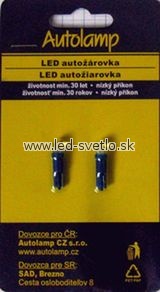 A-Žiarovka LED 12V 1.2W celoskl. modrá -sada 2ks A-Žiarovka LED 12V 1.2W celoskl. modrá -sada 2ks