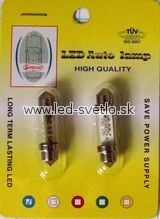 A-Žiarovka LED 12V 5W SV 10x36 modrá -sada 2ks A-Žiarovka LED 12V 5W SV 10x36 modrá -sada 2ks